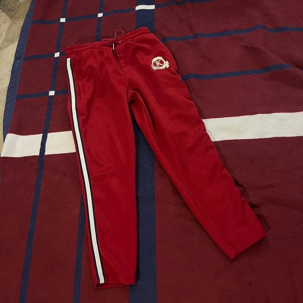 Kith x Bergdorf Goodman Mens Red Slim Track Pants sweatpants M Men’s M medium